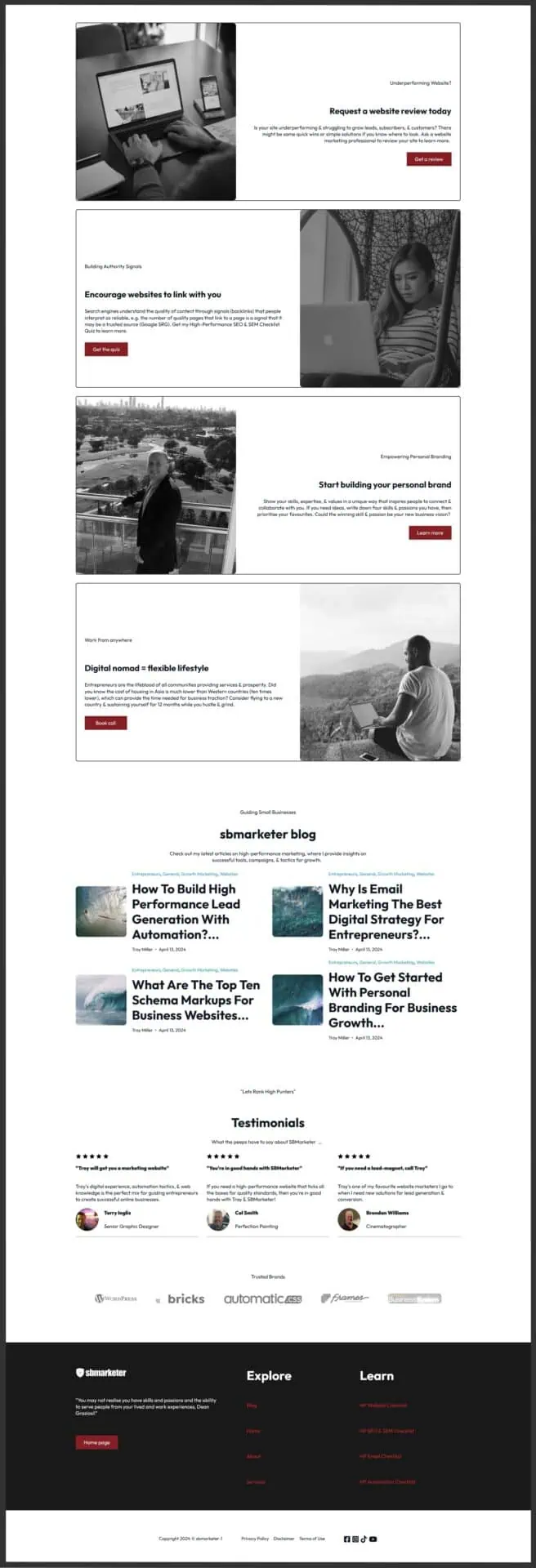 SBMarketer own website project